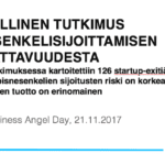 Ensimmäinen kansallinen tutkimus bisnesenkelisijoittamisen kannattavuudesta
