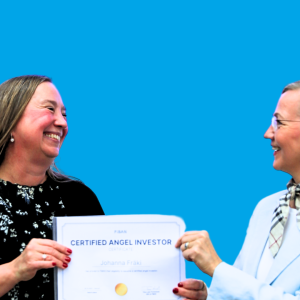 Johanna Fräki is the first one to achieve a Certification on Angel Investing at FiBAN