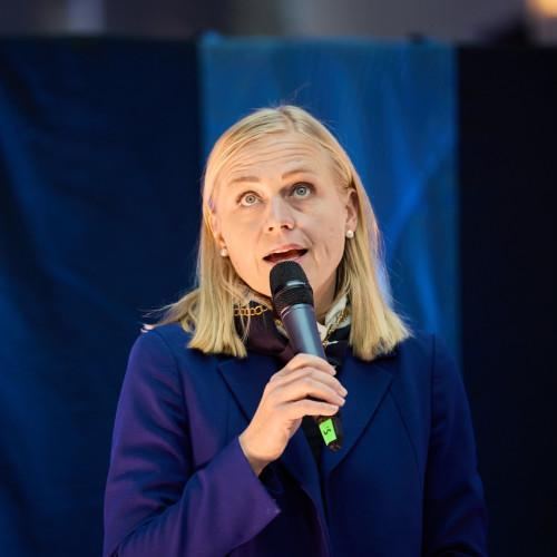 Minister for Foreign Affairs of Finland Elina Valtonen speaking at DECOI 2025